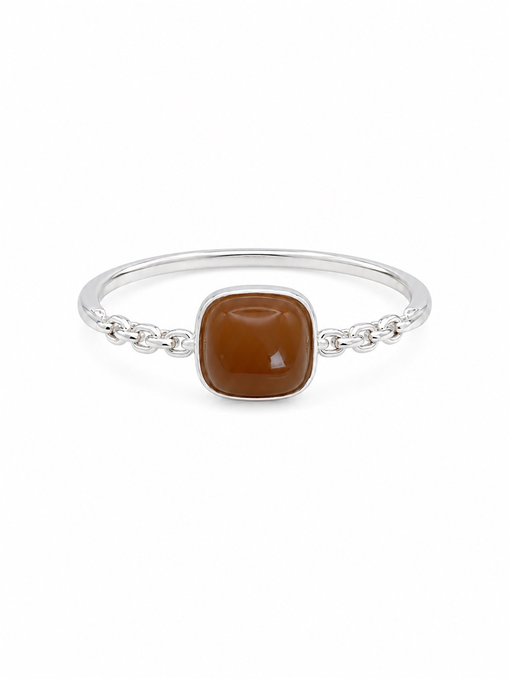 Jade Chain Link Ring (S925) R106